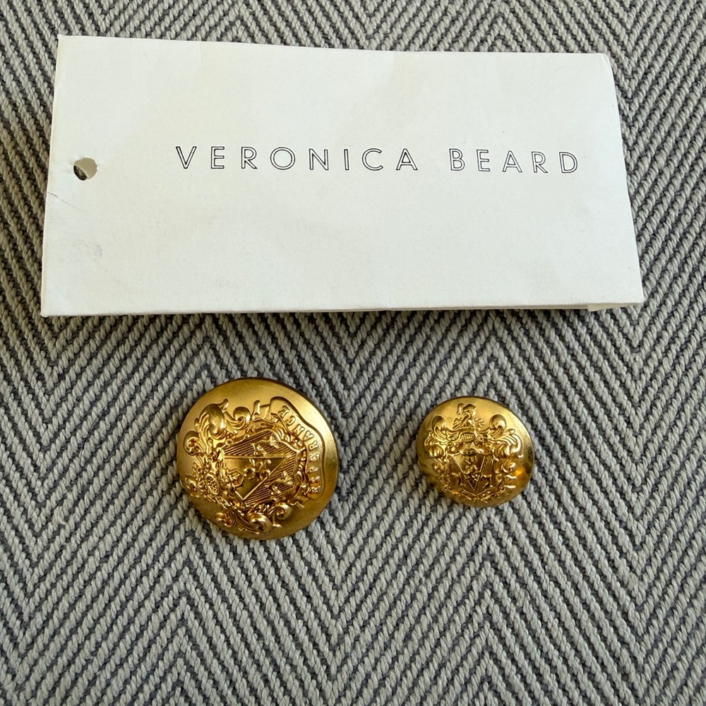 Veronica Beard Black Blazer Miller Dickey jacket with Gold Buttons - Picture 6 of 9